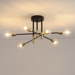 GoudenMessingDesignHanglamp6-LichtsE27Fitting60x35cm