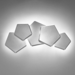 SelneLEDwandlampPleiadiinzilver5-lamps