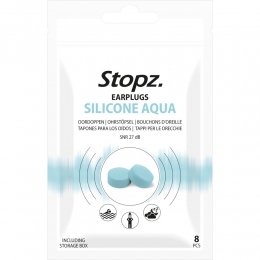 2xStopzEarplugsSiliconeAqua8stuks