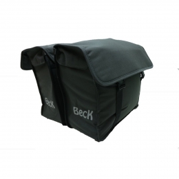 DubbeleFietstasCanvasSmallGrijs