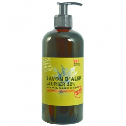 AleppoSoapCoZeepVloeibaar12Laurier500ml