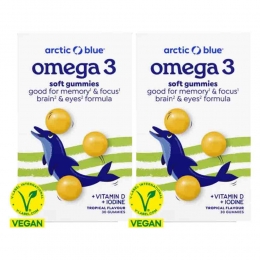 2xArcticBlueOmega-3VitamineDIodineTropical30gummies