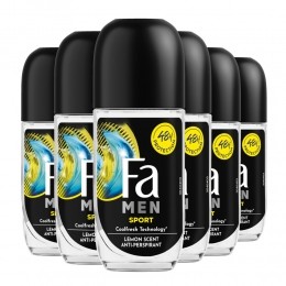 6xFaMenDeodorantRollerSport50ml