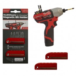 StealthMountsBH-MW12-RED-2MagnetischeBithouderVoorMachinesMilwaukeeM12-Rood-2-pack