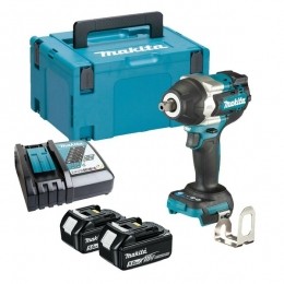 MakitaDTW701RTJ18VLi-IonAccuSlagmoersleutelSet2x50AhAccuInMbox-700Nm-12Pin-Koolborstelloos