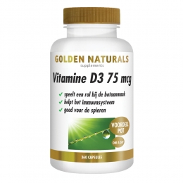 GratisVerzending2xGoldenNaturalsVitamineD375mcg360softgels