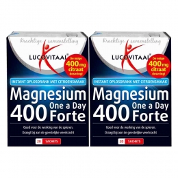 GratisVerzending2xLucovitaalMagnesium400ForteOneaDay20sachets
