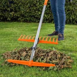 Krachtbesparendetelescopischeharkmetgrijper