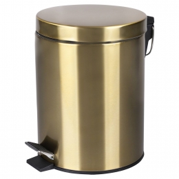 PedaalemmerDiffernzSoftCloseDeksel5LiterMatGoudDiffernz