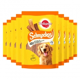 9xPedigreeSchmackosHondensnacksGevogelteMix144gr