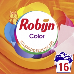 RobijnWasmiddeldoekjesColor16stuks