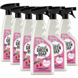 6xMarcelsGreenSoapBadkamerreinigerPatchouliCranberry500ml