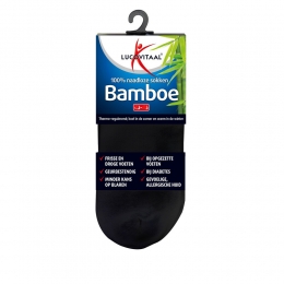 LucovitaalBamboeEnkelsokZwartMaat39-421paar
