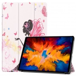 TabletHoesgeschiktvoorLenovoTabP11Pro115inch-Tri-FoldBookCase-CovermetAutoWakeFunctie-FlowerFee