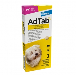 AdTabAntiVloenTeekKauwtablettenHond25-55kg3tabletten