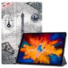 TabletHoesgeschiktvoorLenovoTabP11Pro115inch-Tri-FoldBookCase-CovermetAutoWakeFunctie-Eiffeltoren