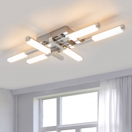 LindbyLEDplafondlampPatrik62cm6-lampschroomIP44