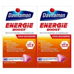 GratisVerzending2xDavitamonEnergieBoostBosvruchten40kauwtabletten