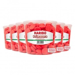 6xHariboPrimaveraSchuimAardbeien150stuks