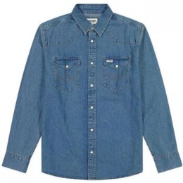 OverhemdLangeMouwWrangler112357194-SEAFOAM