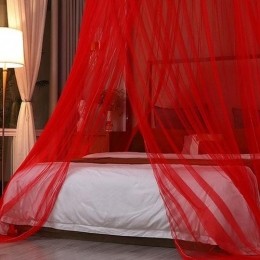 Klamboe-Rond-ExtraGroot-XL-Rood-Ring80cm-Omtrek1250cm-Hoogte260cm