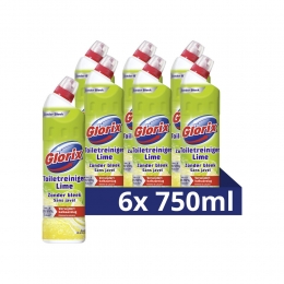 6xGlorixToiletreinigerLime750ml