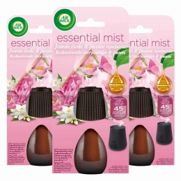 3xAirWickEssentialMistNavullingJasmijnPioen20ml