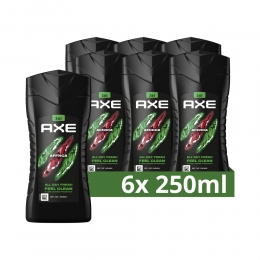 6xAxe3-in-1DouchegelAfrica250ml