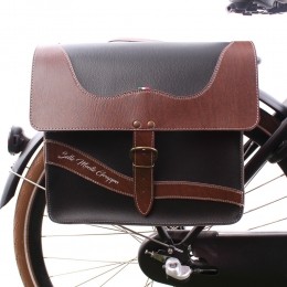 DubbelefietstasOndaZwart-Bruin