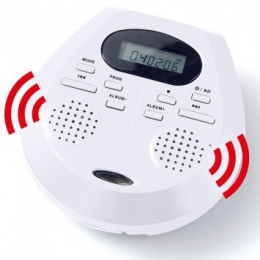 Draagbarecd-spelermetstereoluidsprekers