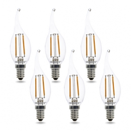 E14LEDFilamentKaarslampTip2WWarmWitDimbaar6-Pack