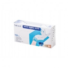 SibelVinylHandschoenenWitPoedervrijMedium100StuksOUTLET