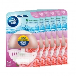 6xAmbiPurToiletblokStarterkit5in1WildRosePinkGrapefruit
