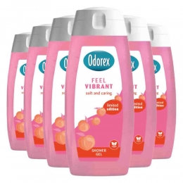 6xOdorexDouchegelFeelVibrant300ml