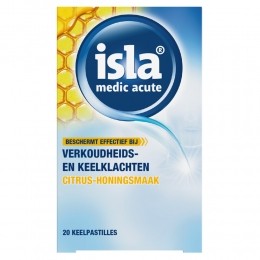 2xIslaMedicAcuteCitrus-Honingsmaak20tabletten