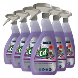 6xCifProfessionalSafeGuardDesinfecterendeKeukenReiniger2-in-1SprayProFormula750ml