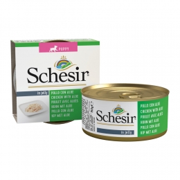SchesirHondenvoerPuppyKipAloeinGelei150gr