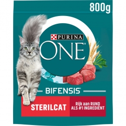 4xPurinaONEKattenvoerDroogSterilcatRund-Tarwe800gr