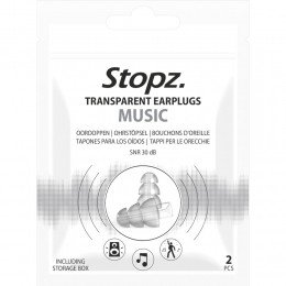 2xStopzEarplugsMusicTransparant2stuks