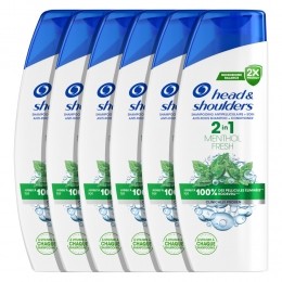 6xHeadShoulders2in1MentholFresh300ml