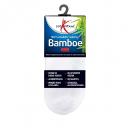 LucovitaalBamboeEnkelsokWitMaat39-421paar