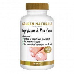 GratisVerzending2xGoldenNaturalsCaprylzuurPaudarcoProbiotica180vegacapsules