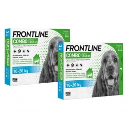 2xFrontlineComboSpotOnAntiVlooienenTekenDruppelsHondM3pipetten
