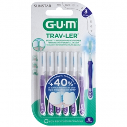 3xGUMTrav-LerRagersPaars12mm6stuks