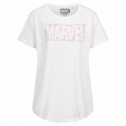 MarvelComicLogoDamesT-shirtFBLTS405WHT