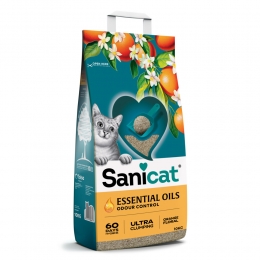 SanicatEssentialOilsUltraCreamKattenbakvullingOrangeFloral10kg