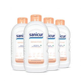 4xSanicurBadenDouchegelSensitive1000ml