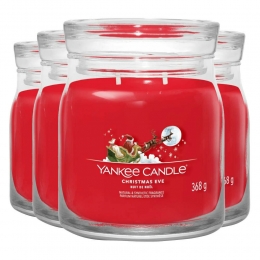 4xYankeeCandleGeurkaarsMediumJarChristmasEve368gr