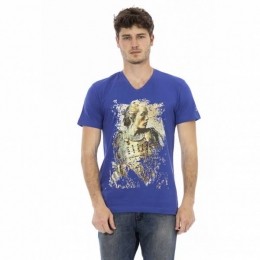 TRUSSARDIActionHerenConquerorT-shirtmetV-halsBlauw2AT108006