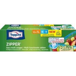 ToppitsZipperMulti-FunctioneleZakken1liter12stuks
